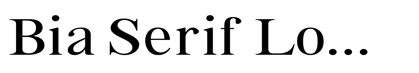 Bia Serif Low Regular Extended